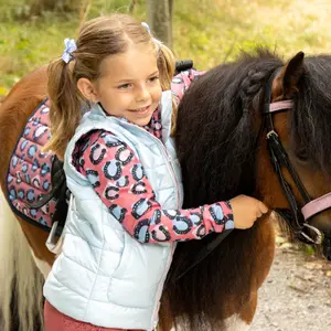 Dunjakke uden ærmer til piger Harry's Horse Diva Mauvewood image-3