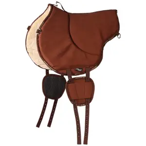 Faux fur jumping saddle pad Harry's Horse Bareback image-0