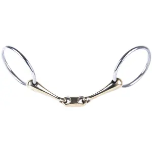 Gebiss 2 Ringe für doppelt gebrochenes Pferd Harry's Horse 20 mm
