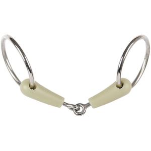 41104016-2-rings-snaffle-bit-voor-enkel-paard-harry-s-horse-apple-zilver-beige