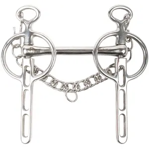 Gebiss Liverpool pour cheval avec 3 passages de rênes Harry's Horse 15 mm image-2