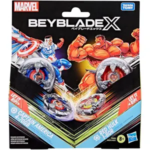 Toupie Hasbro Beyblade X Captain America & Red Hulk image-0
