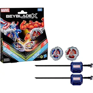 Toupie Hasbro Beyblade X Captain America & Red Hulk image-1