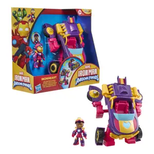 Figurine + véhicule Hasbro Marvel Iron Man And His Awesome Friends Iron Hear image-3