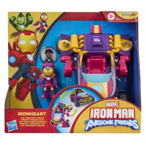 Figurine + véhicule Hasbro Marvel Iron Man And His Awesome Friends Iron Hear image-5