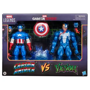 Figurine Hasbro Marvel Legends Series Gameverse Captain America & Venom (x2) image-1