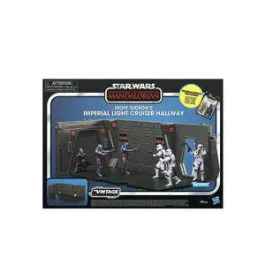 Figurine Hasbro Star Wars The Mandalorian Vintage Collection Tantive IV Hallway et Mandalorian Privateer image-1