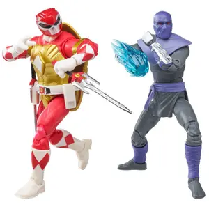 Figurine Hasbro Power Rangers Ninja turtles Raphael + Foot Soldier Tommy image-0