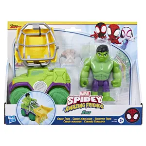 Figurine Hasbro Spidey and His Amazing Friends Set Wrecking truck + Hulk image-1