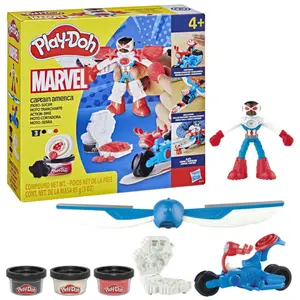 Conjuntos de construção Hasbro Play-Doh Marvel Captain America Motor image-0