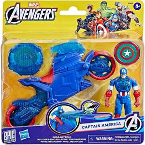 Figurina Hasbro Motorbike Shield Thrower + Captain America image-1