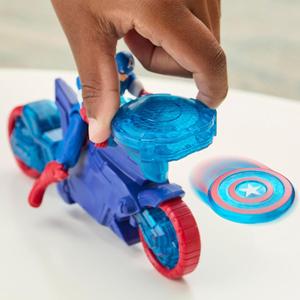 Figurina Hasbro Motorbike Shield Thrower + Captain America image-3