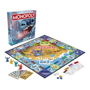 Board games Hasbro Spanish Disney Stitch Monopoly image-1