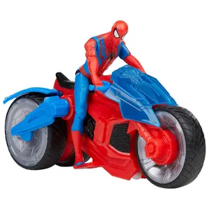 Spiderman figures with arachnid motorcycle Hasbro image-3