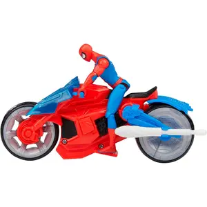 Spiderman figures with arachnid motorcycle Hasbro image-2