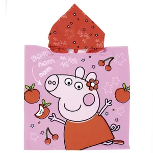 Girl's microfiber towel poncho Hasbro Bestway Peppa Pig image-0