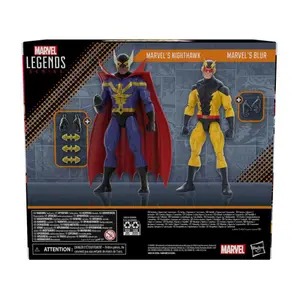 Conjunto de 2 figuras Hasbro Squadron Supreme Marvel Legends Marvel's Nighthawk & Marvel's Blur image-1