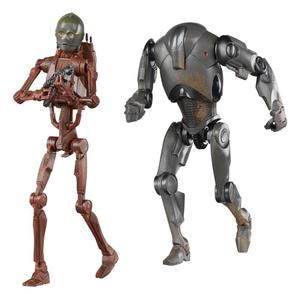 Statuetta da collezione Hasbro Star Wars Episode II Black Series C-3PO B1 Battle Droid Body & Super Battle Droid (x2)