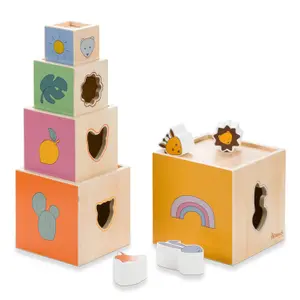 Baby stacking cube activity toys Hauck image-0