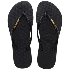 Tongs femme Havaianas Slim Logo Metallic image-1