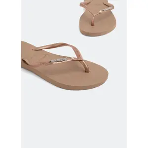 Chinelos de mulher Havaianas Slim Metal Logo And Crystal image-3