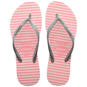 Chinelos de mulher Havaianas Slim Glitter Stripes image-1