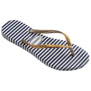 Chinelos de mulher Havaianas Slim Glitter Stripes image-1