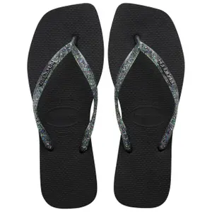 Chinelos de mulher Havaianas Square Logo Metallic image-1