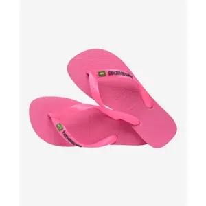 Baby flip-flops Havaianas Brasil Logo Neon image-3