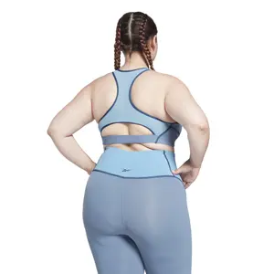 Large size padded bra for women Reebok Lux Racer Colorblocked image-3