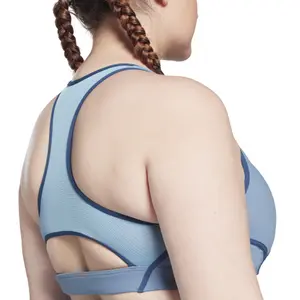 Large size padded bra for women Reebok Lux Racer Colorblocked image-4