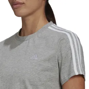 Camiseta de mujer adidas Essentials Loose 3-Stripes Cropped image-6
