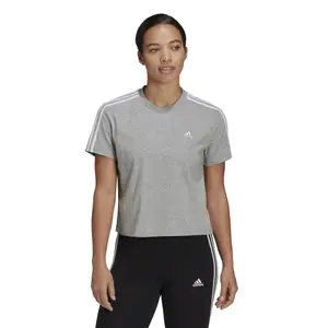 Camiseta de mujer adidas Essentials Loose 3-Stripes Cropped image-1