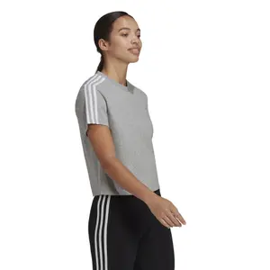 Camiseta de mujer adidas Essentials Loose 3-Stripes Cropped image-4