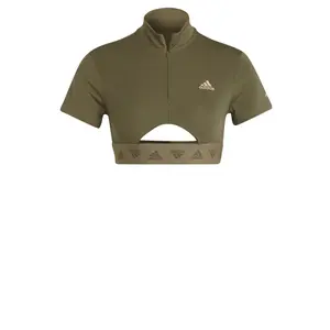 Dames crop top adidas Hyperglam Crop Zip image-0