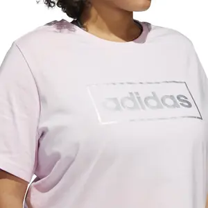 Camiseta de mujer adidas Foil Box Linear Graphic (Plus Size) image-6
