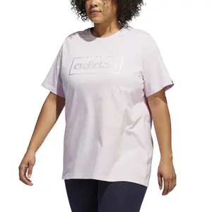 Camiseta de mujer adidas Foil Box Linear Graphic (Plus Size) image-4