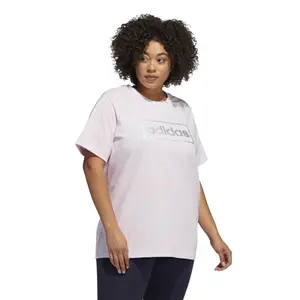 Camiseta de mujer adidas Foil Box Linear Graphic (Plus Size) image-1