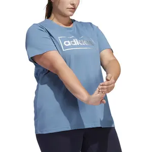 Camiseta de mujer adidas Foil Box Linear Graphic (Plus Size) image-4