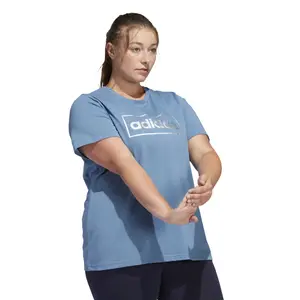 Camiseta de mujer adidas Foil Box Linear Graphic (Plus Size) image-2