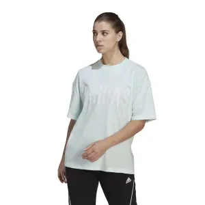 Camiseta de mujer de gran tamaño adidas Essentials Repeat image-1