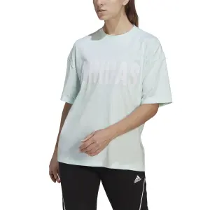 Camiseta de mujer de gran tamaño adidas Essentials Repeat image-2