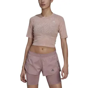 Maglietta da corsa corta da donna adidas Run Fast Lace image-2