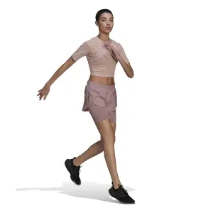 Maglietta da corsa corta da donna adidas Run Fast Lace image-4