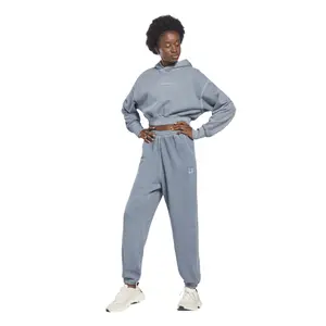 Women's natural colored crop hoodie Reebok Les Mills® image-5