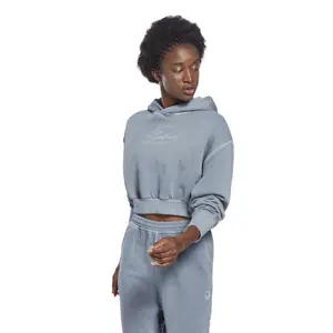 Women's natural colored crop hoodie Reebok Les Mills® image-2