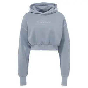 Women's natural colored crop hoodie Reebok Les Mills® image-1
