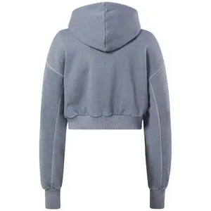 Women's natural colored crop hoodie Reebok Les Mills® image-3