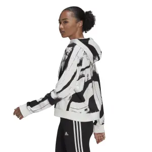 Women's hooded sweatshirt adidas Essentials Print Relaxed image-5