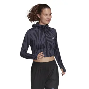 Maglietta da corsa da donna adidas Run Icons Allover Print image-1